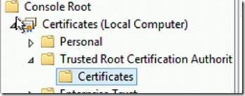 Right click Certificates select Import->All Tasks->Import Select the
