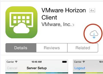 II. Click Download VMware Horizon Client Software III.
