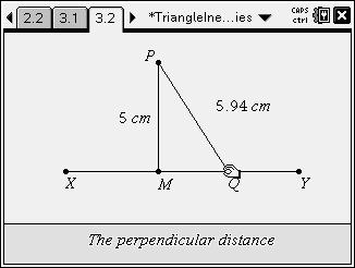 Problem 3 The perpendicular distance On page 3.2, PM XY. (This may be confirmed by measuring the angles, if desired).