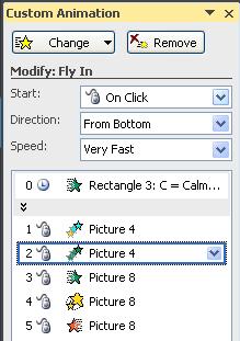 Adding Multiple Animations to the Same Object Click on the object. Click on the Add Effect button in the Custom Animation pane. Choose Entrance, Emphasis, or Exit.