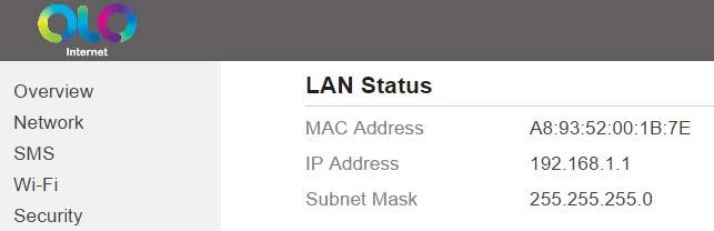 6 Viewing LAN Status To view the LAN status, perform the following steps: 1. Choose Overview; 2.
