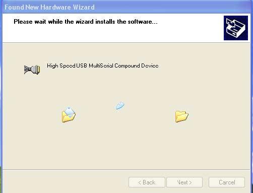 The following window conveys that the OS had finished the software installation for