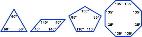 rotation of 90 and reflection D. reflection and translation 10. ( 1.67% ) Jonas drew four different convex polygons: a triangle, a quadrilateral, a pentagon, and an octagon.