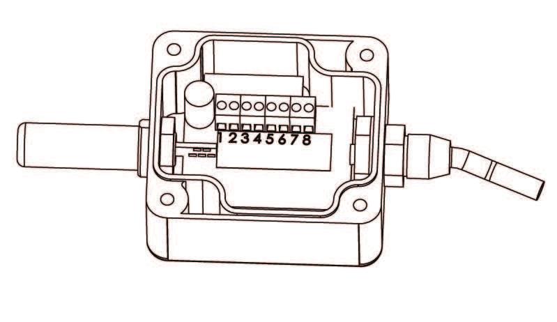 3.2. Electrical Connections The P18 transducer has 8 connecting terminals to which there is access after removing the cover of the transducer housing.