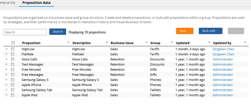 New: add a new proposition using the New Proposition dialog.