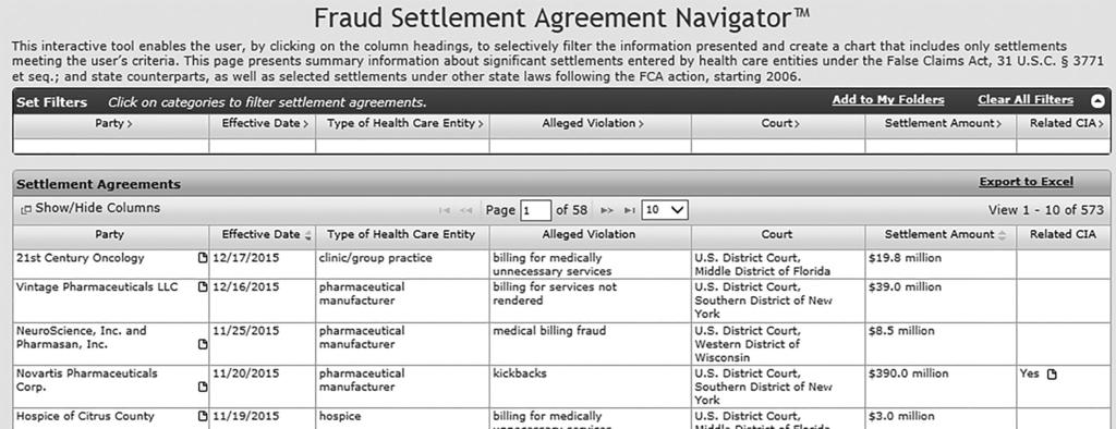 Settlement Agreement Navigator Access a