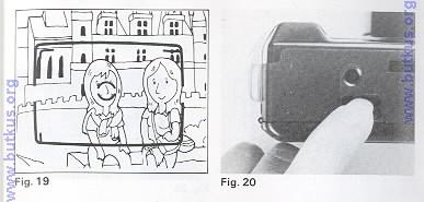 1. Set the subject you wish to take within the Auto-Focus Frame in the center of the Viewfinder. (Fig. 16) 2.