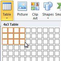 Word 2010 Working with Tables Introduction Page 1 A table is a grid of cells arranged in rows and columns.