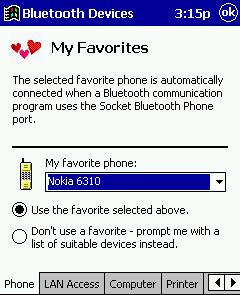 Set up Your Favorite Device Follow these steps to set up default devices in the Bluetooth Devices folder. Note: The Get Connected! Wizard automatically assigns the favorite phone. 1.