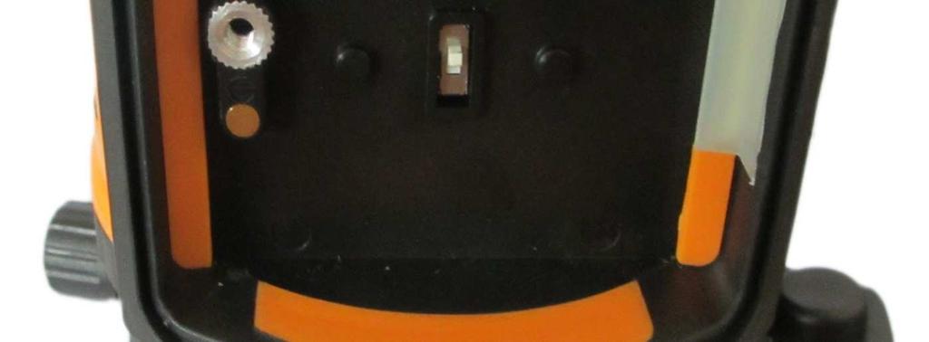 When the instrument is in locking status, push up this switch to enter the tilt mode,mount the battery box, the power LED illumination is lighted, and tilt mode indication LED is flashing.