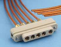 to User-Specified End cable assemblies are fitted with PEEK connectors at one end and a user-specified connector at the other: SMA Male, BNC Male or User-End Female.