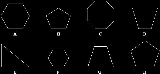Congruency 2 Grade 3 Objective: Consider transformations when describing congruent and similar shapes, including on a coordinate axis Question 1 Here are 8 polygons.