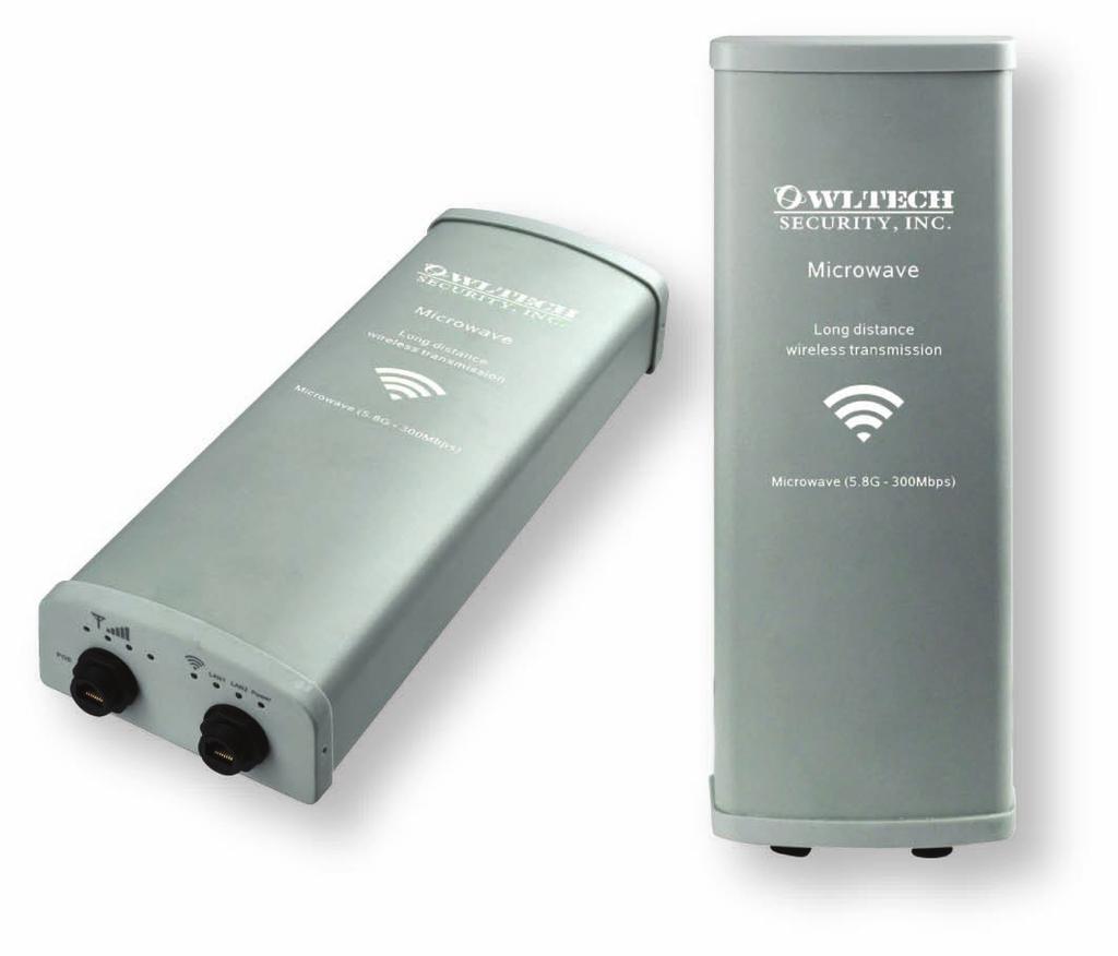MW300 Outdoor 1.25 Mile 300Mbps Microwave Transmission Device Buil-in 48V PoE (802.3at/802.3af) Designed for long distance microwave video transmission Supports visual accessibility of 1.