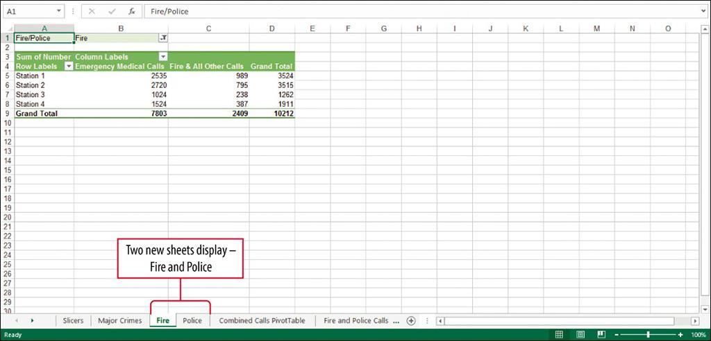 Modify a PivotTable From a PivotTable report, you can display details for a particular category of information in a separate worksheet.