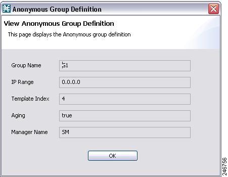 Viewing the Configuration of a Specific Anonymous Group Viewing the Configuration of a Specific