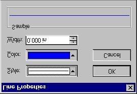 Click on the Line button to display the Line Spectrum dialog box. 4. Click on the Minimum Line Properties button and the Line Properties dialog box is displayed.