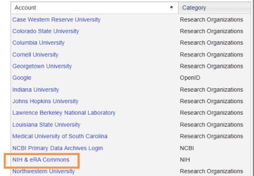 LINKING MY BIBLIOGRAPHY TO era COMMONS 1. Log into My NCBI. 2. Click on your login name at top right of the window to get to your account settings. 3. Click on the Change button for Linked Account. 4.