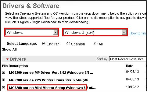 Installing the Drivers & Software << Previous Installing the PIXMA MG6220 on Your Wireless Network If you can t find your CD-ROM, you may download the MG6200 series Mini Master Setup file, which