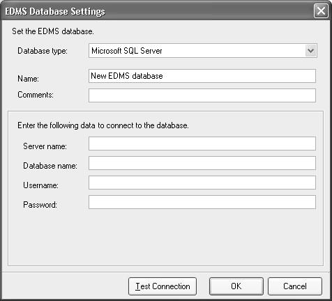 Detailed Database Storage Settings Section 4-4 The items that can be set are listed below.