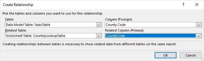 16) Complete the textboxes in the Create Relationships dialog box as seen here: 17) When