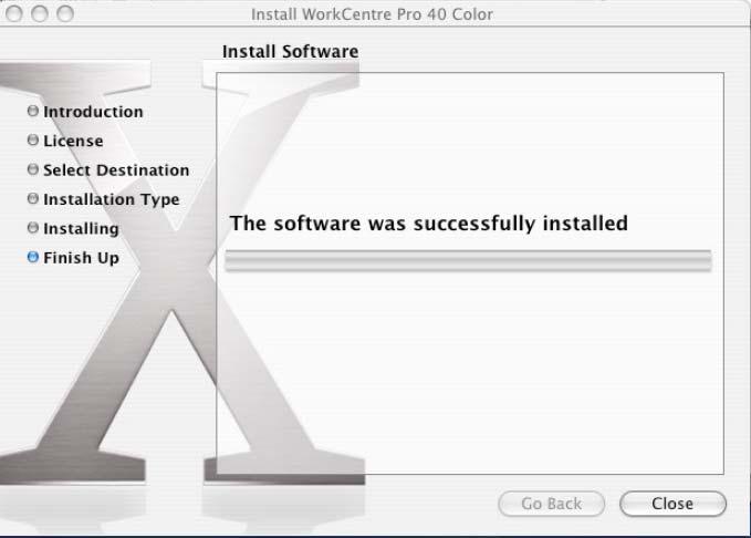 7. Click Install. Note: If you have previously installed a PPD package, the screen and button are named Upgrade.