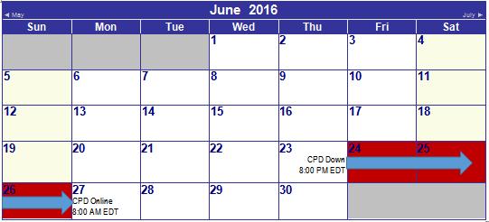 CPD LPL PHASE II RELEASE CPD will be offline: Thursday, June 23 @