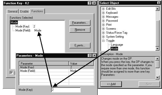 Basic Steps for a Configuration Configuring Graphics Displays The tag can be used to display the current operating mode on the operating unit.
