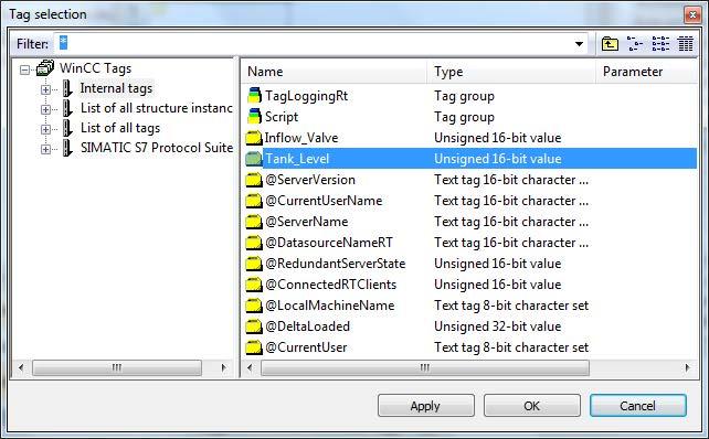 Archiving and displaying values 6.5 Creating Process Value Archive 3. Select the folder of the archive in the navigation area. Select the "Tags" tab in the table area. 4.