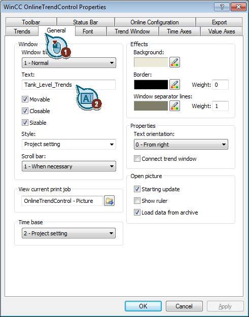 Archiving and displaying values 6.7 Configuring the Process Screen 3.