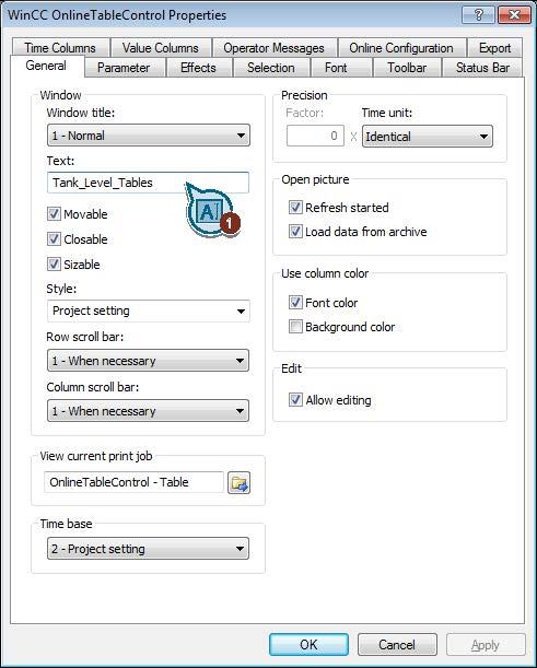 Archiving and displaying values 6.7 Configuring the Process Screen 2.