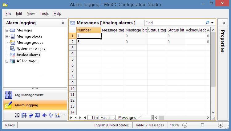 Configuring messages 8.6 Configuring analog messages Result You have defined the limit values for the internal tag "Tank_Level".