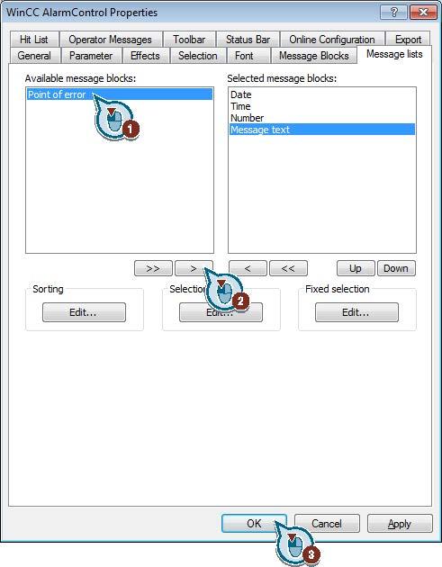 Configuring messages 8.8 Configuring the Process Screen 5.