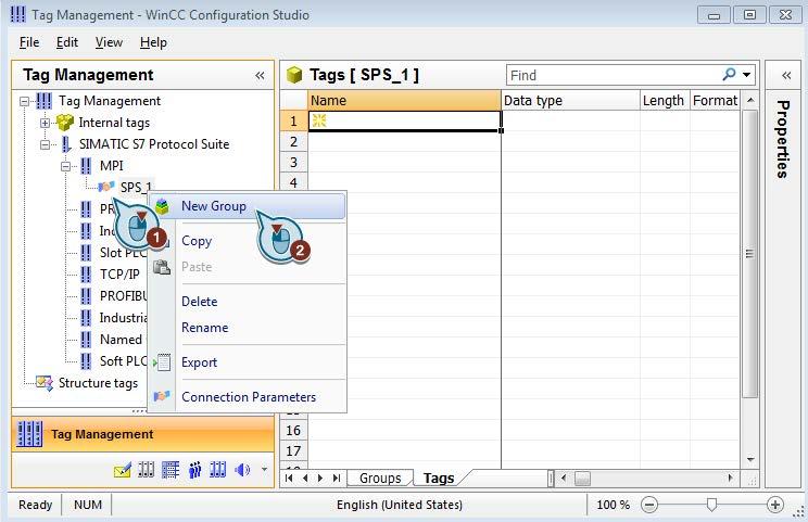 Configure communication 4.6 Creating tag group 4.6 Creating tag group Introduction The following steps will show you how to create a tag group.