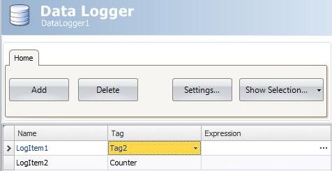 Section 10 Data Logger Adding a Data Logger Parameter Name