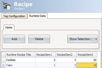 Section 13 Recipe Management Recipes in the Panel 800 Version 6 Invalid Names Related information Recipes in the Panel 800 Version 6 Loading Recipes Saving Recipes Some recipe actions can be