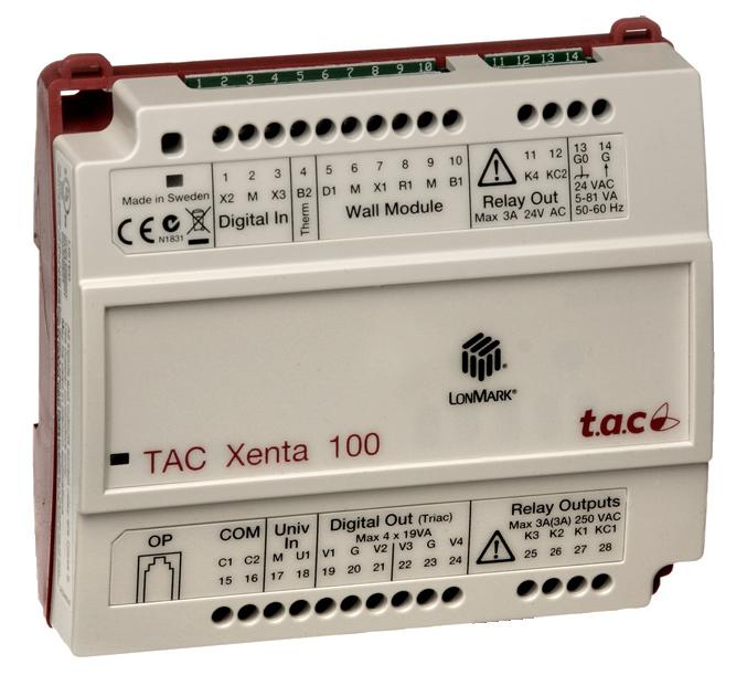 TAC Xenta TAC Xenta 101-VF 3-Speed Fan Coil Controller TAC Xenta 101-VF is a zone controller intended primarily for fan coil applications with the ability to control fans with multiple speeds, with