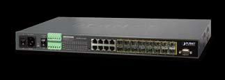 16-Port 100/Base-X SFP + 8-Port 10/100/Base-T L2/L4 Managed Metro Ethernet Switch Multiple SFP Fiber Port Switch for Growing Long-Reach Networking of Enterprise, Telecoms and Campus The is
