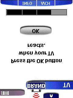 3. Tap OK when the device reacts. The Remote Control switches to Try mode. Continue with step 5.