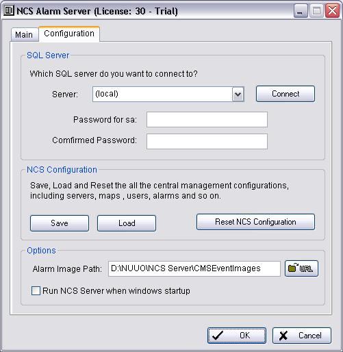 Loading/Saving NCS Server Configuration Loading/Saving NCS Server Configuration The NCS Server configuration can be saved to the NCS Server PC and loaded back again.