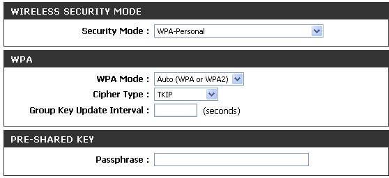 Section 4 - Security Configure WPA-Personal (PSK) in Bridge Mode It is recommended to enable encryption on your wireless access point before your wireless network adapters.