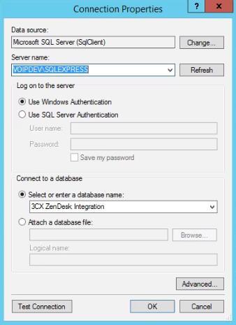 Be sure to select a SQL Login that has sufficient permissions to alter the database and