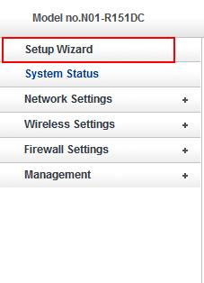 4.3 Setup Wizard Setup Wizard is provided as part of the web configuration utility.