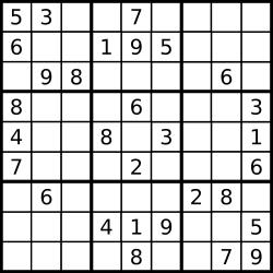 Example: Sudoku 10 No same number in