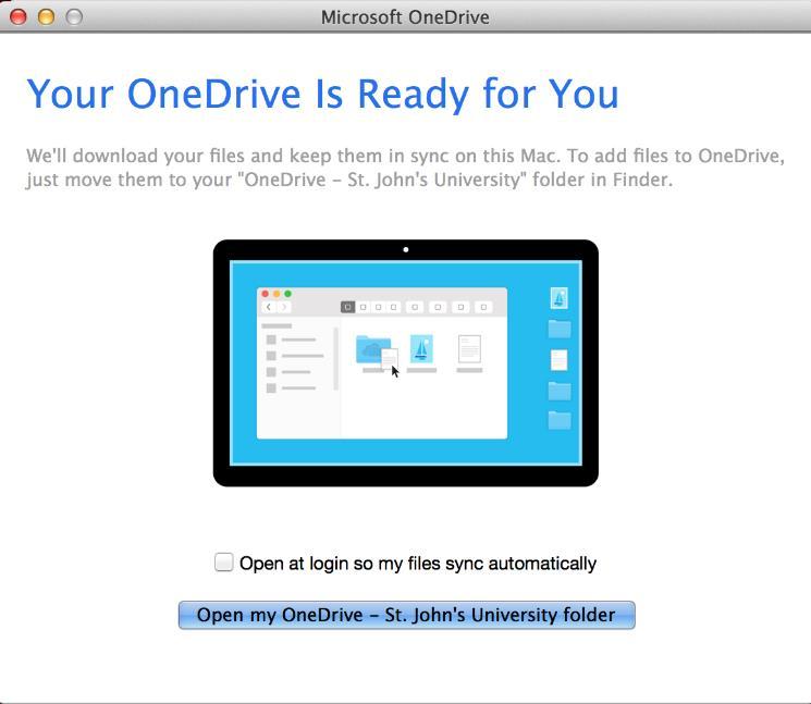 17. Click NEXT and select which folders, if any, that are already in the OneDrive account to sync, and download to the computer. 18. OneDrive will now complete installation.