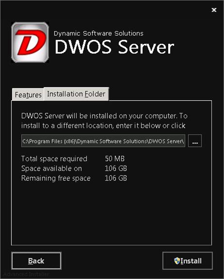 will contain the DWOS Server