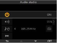 Room Control Tapping the softkey D activates the zone and displays all the available audio control functions. Adjusting the audio volume. Using softkeys B and C select.