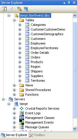 Sử dụng Server Explorer q Quản lý các kết nối tới cơ sở dữ liệu q Hiển thị và quản lý các item của Server trong VS.