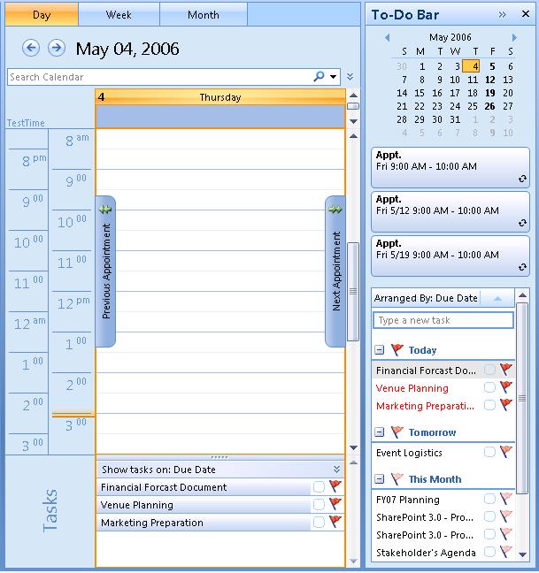 Tasks in the Microsoft Office system are similar to a to-do list. Tasks make it easy to use Microsoft Office Outlook 007 to organize your time and your work.