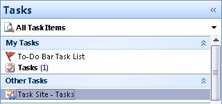 In the reading pane of Outlook 007, in the SharePoint Server 007 task e-mail message, click View and Synchronize [Task List Name] list.