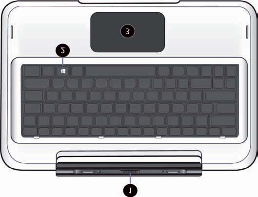 Layout_Views_Docking keyboard No Name 1 Docking connector Dock your tablet here and then use it like a